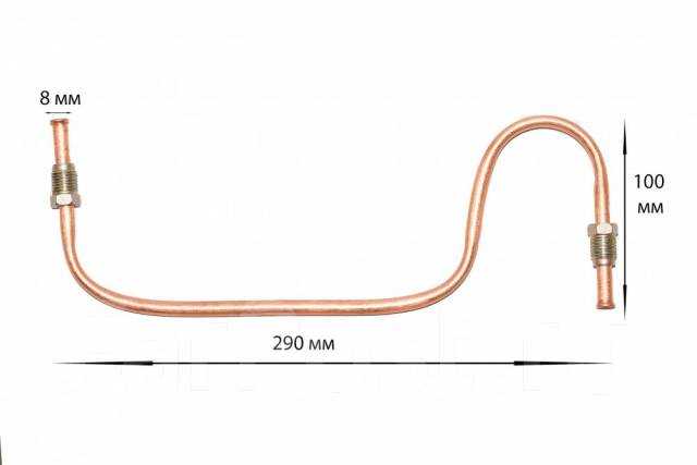 Трубка от ГЦС управления сцеплением (медная)